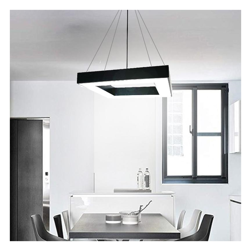 LED Lestenec na vrvici LED/55W/230V 4000K 80x80 cm
