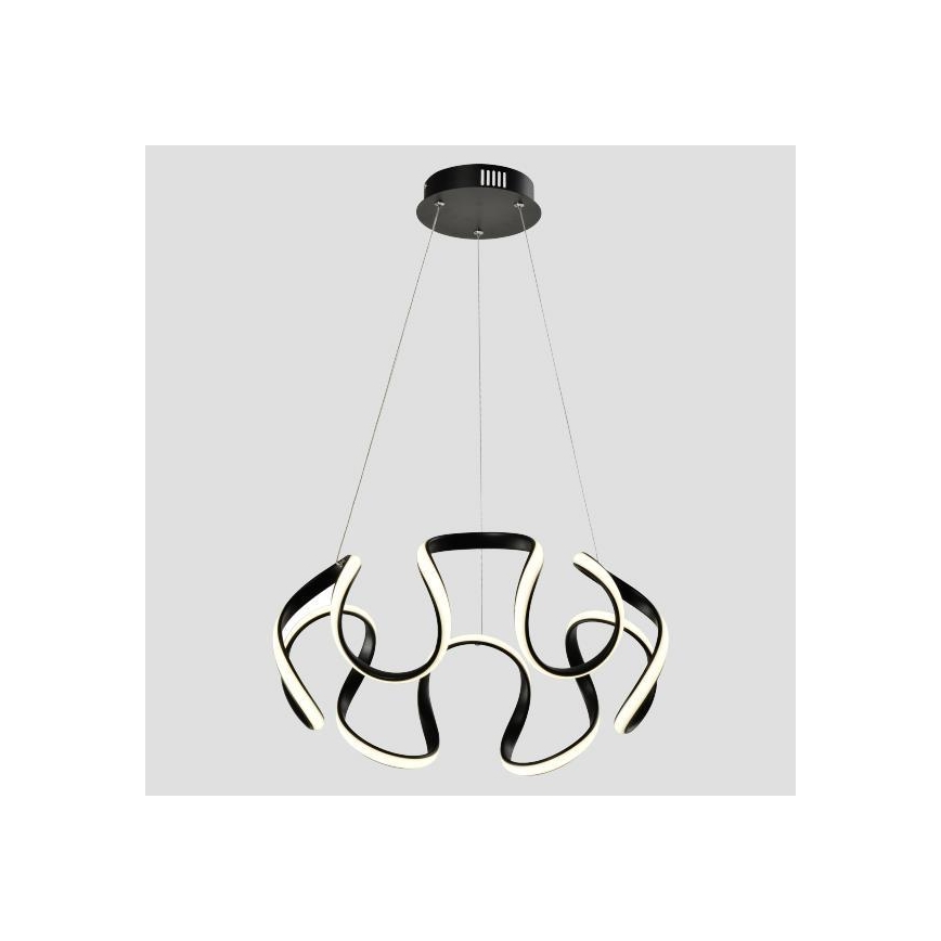 LED Lestenec na vrvici LED/60W/230V 3000K črna