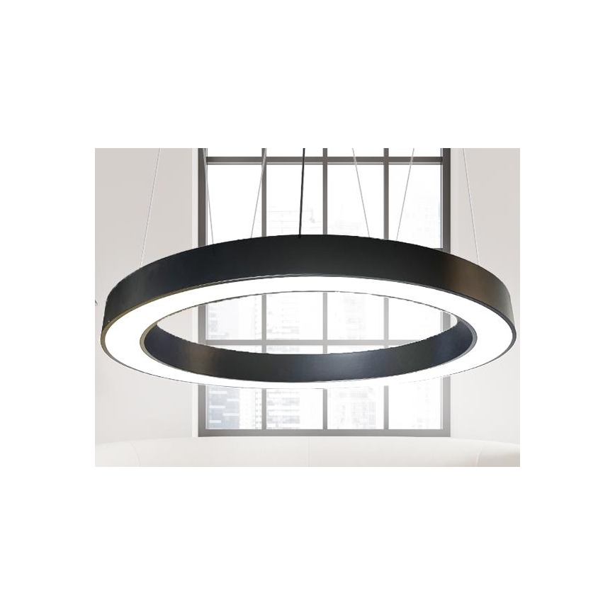 LED Lestenec na vrvici LED/60W/230V 4000K pr. 120 cm črna