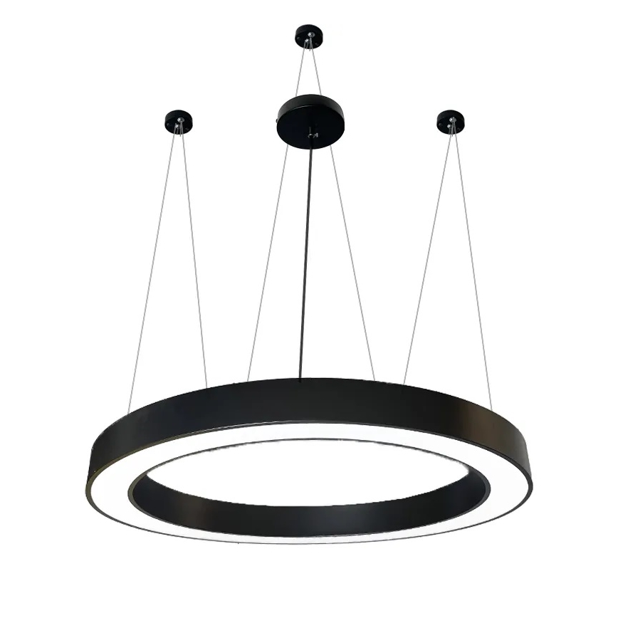 LED Lestenec na vrvici LED/60W/230V 4000K pr. 120 cm črna