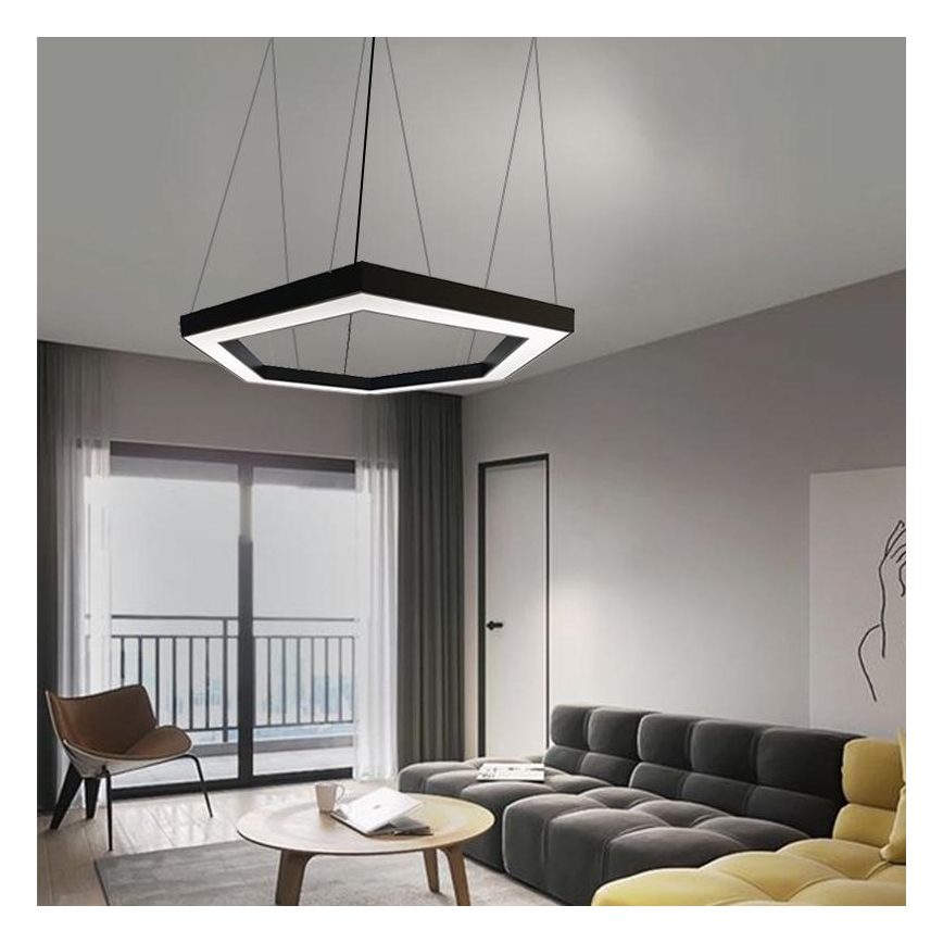 LED Lestenec na vrvici LED/60W/230V 4000K pr. 120 cm