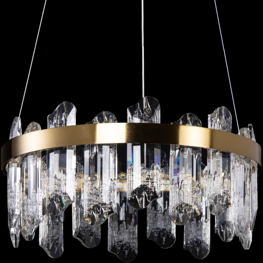 LED Lestenec na vrvici LED/62W/230V pr. 50 cm zlata