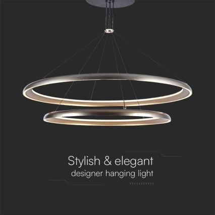 LED Lestenec na vrvici LED/65W/230V 3000K