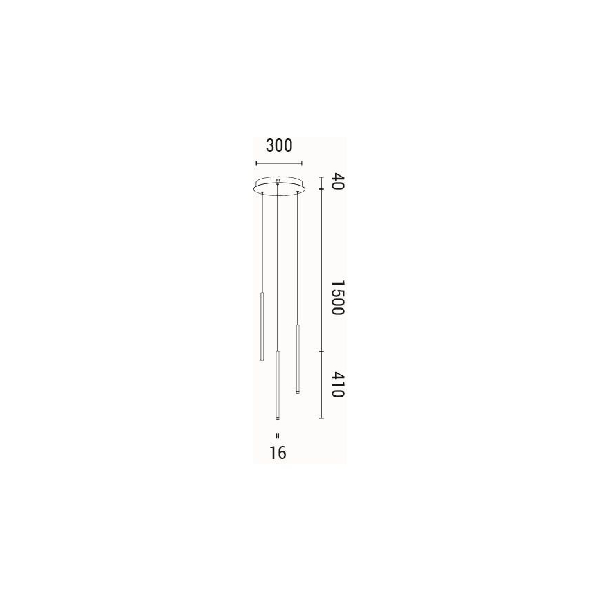 LED Lestenec na vrvici LED/6W/230V 3000K pr. 30 cm