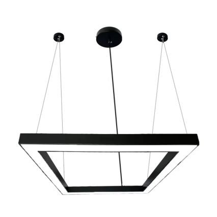 LED Lestenec na vrvici LED/70W/230V 4000K 100x100 cm črna