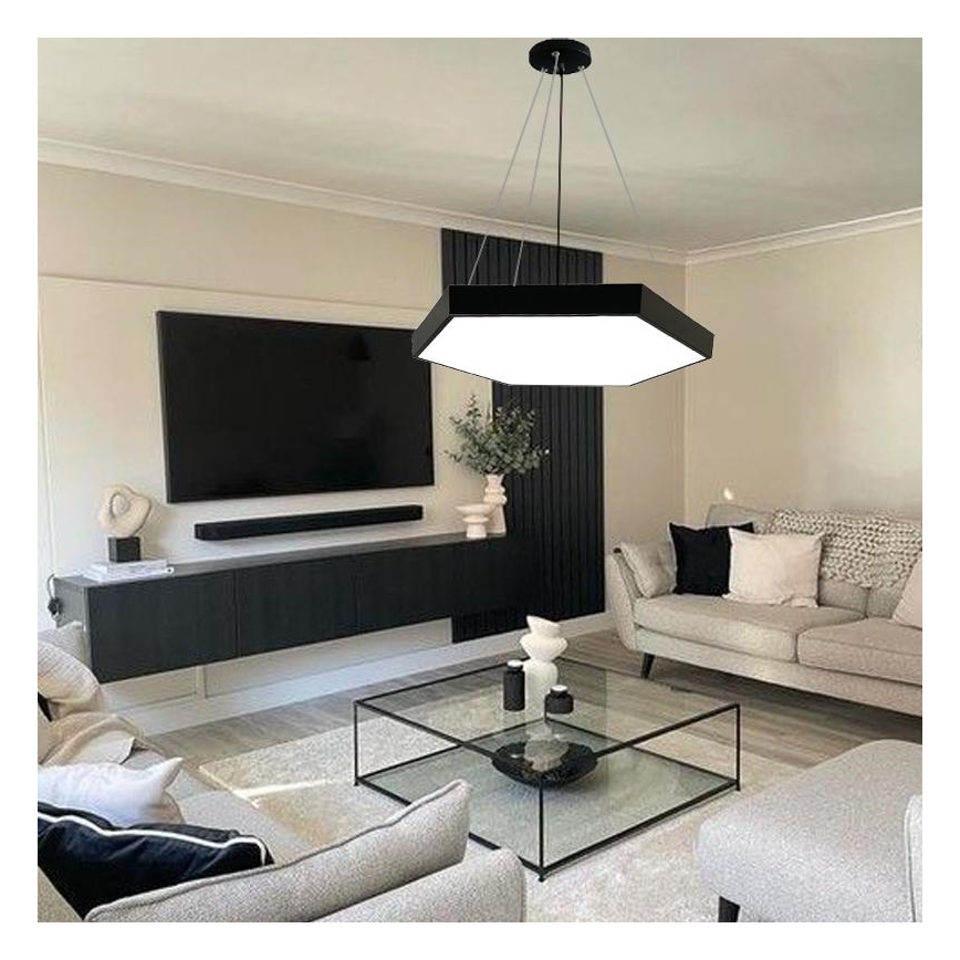 LED Lestenec na vrvici LED/70W/230V 4000K pr. 80 cm