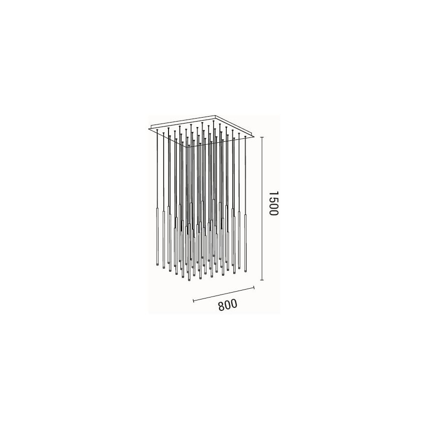 LED Lestenec na vrvici LED/72W/230V 3000K