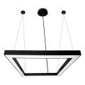 LED Lestenec na vrvici LED/80W/230V 4000K 120x120 cm črna