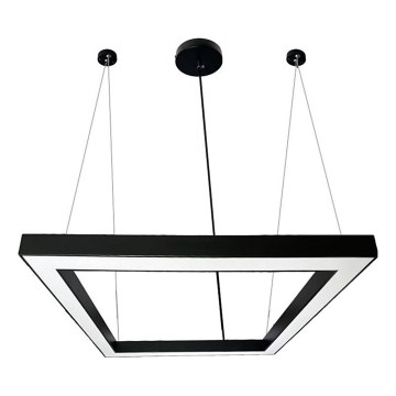 LED Lestenec na vrvici LED/80W/230V 4000K 120x120 cm črna