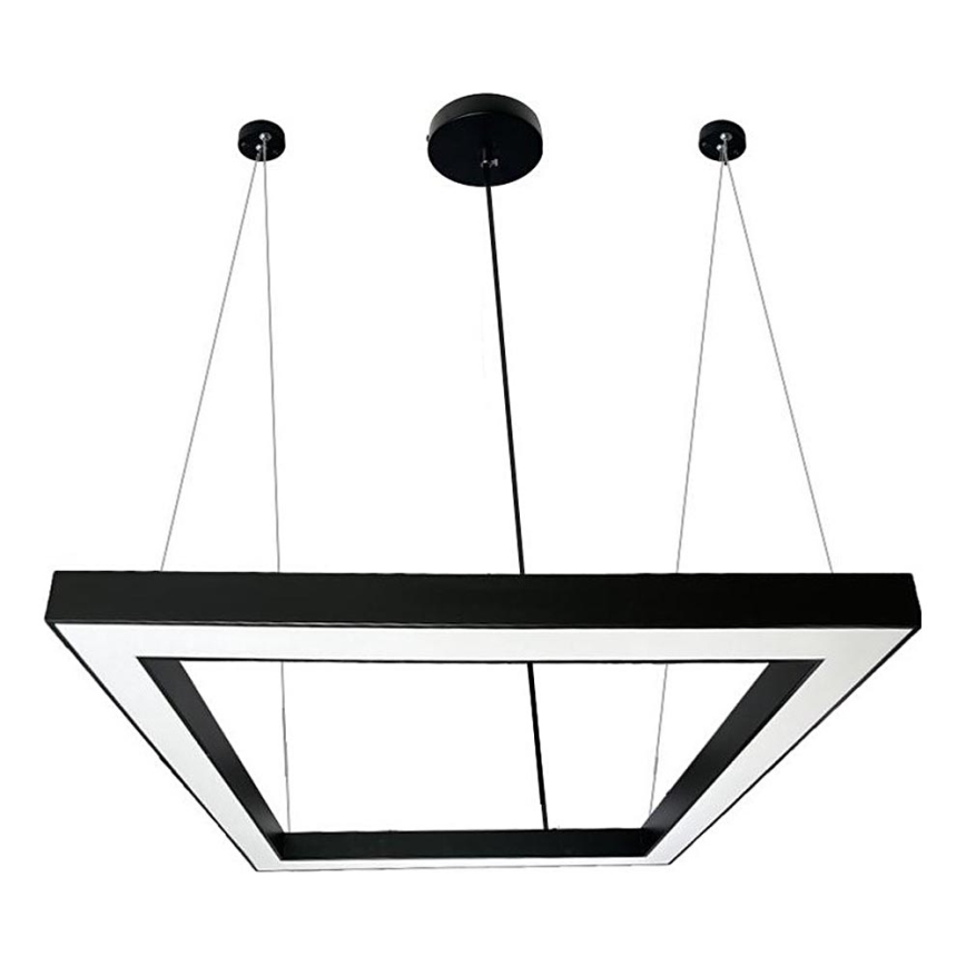 LED Lestenec na vrvici LED/80W/230V 4000K 120x120 cm črna