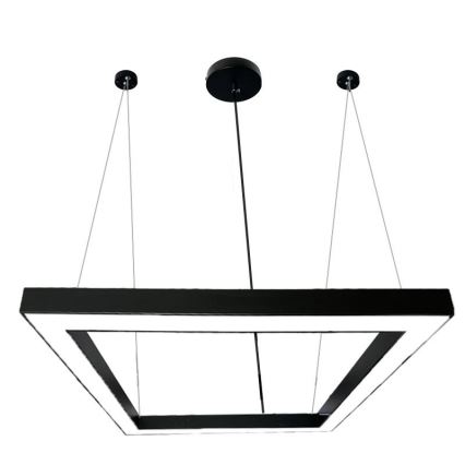 LED Lestenec na vrvici LED/80W/230V 4000K 120x120 cm črna