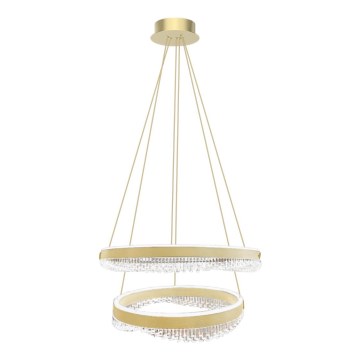LED Lestenec na vrvici LED/85W/230V pr. 60 cm zlata