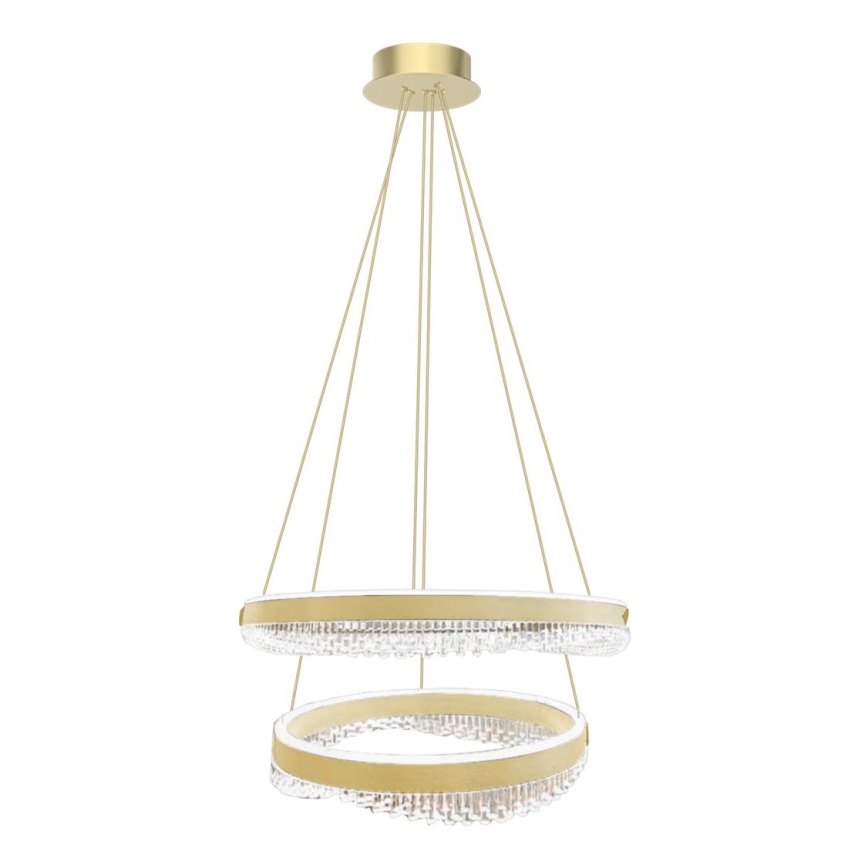 LED Lestenec na vrvici LED/85W/230V pr. 60 cm zlata