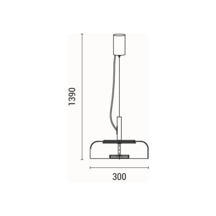 LED Lestenec na vrvici LED/8W/230V 3000K pr. 30 cm