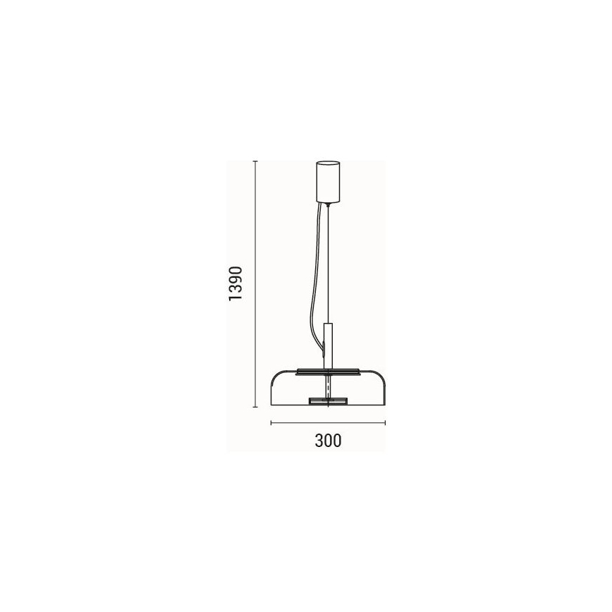 LED Lestenec na vrvici LED/8W/230V 3000K pr. 30 cm