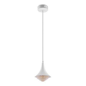 LED Lestenec na vrvici LED/9W/230V pr. 14 cm bela