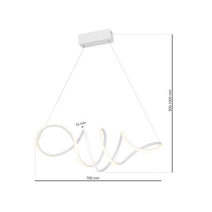 LED Lestenec na vrvici LOCA LED/50W/230V