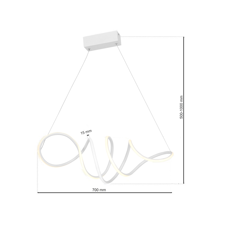 LED Lestenec na vrvici LOCA LED/50W/230V