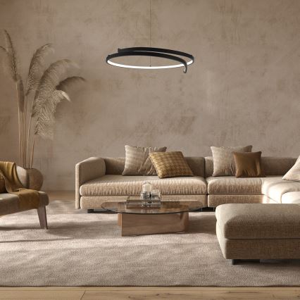 LED Lestenec na vrvici LORENZO LED/35W/230V črna