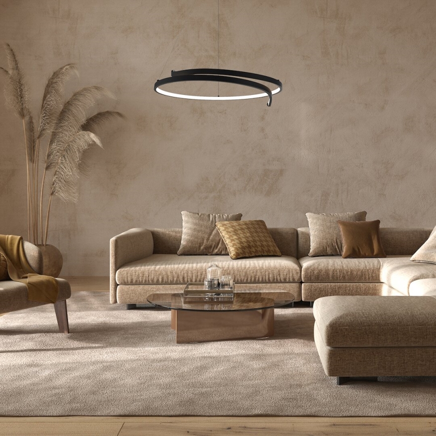LED Lestenec na vrvici LORENZO LED/35W/230V črna