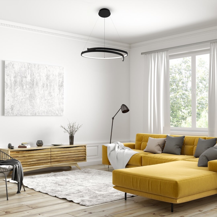 LED Lestenec na vrvici LORENZO LED/35W/230V črna