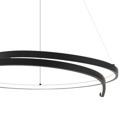 LED Lestenec na vrvici LORENZO LED/35W/230V črna