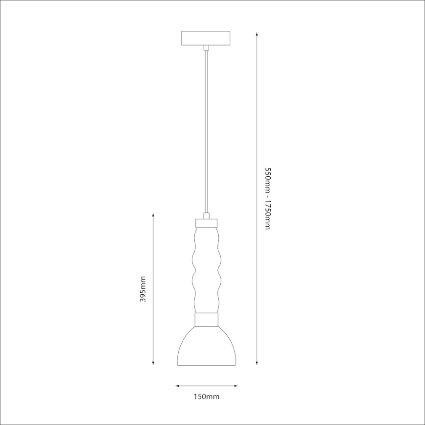 LED Lestenec na vrvici LUCCO LED/13W/230V pr. 15 cm dimna