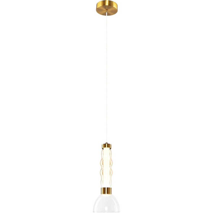 LED Lestenec na vrvici LUCCO LED/13W/230V pr. 15 cm zlata