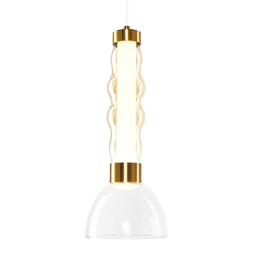LED Lestenec na vrvici LUCCO LED/13W/230V pr. 15 cm zlata