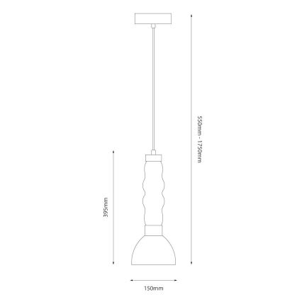 LED Lestenec na vrvici LUCCO LED/13W/230V pr. 15 cm zlata