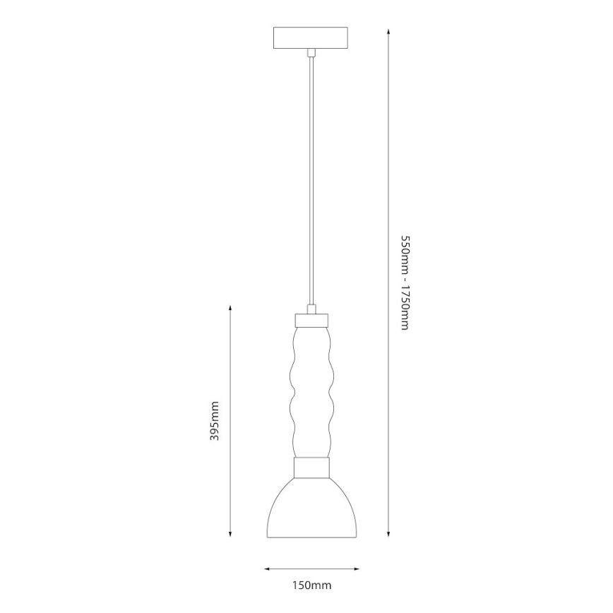 LED Lestenec na vrvici LUCCO LED/13W/230V pr. 15 cm zlata