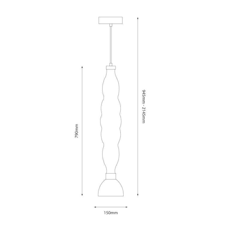 LED Lestenec na vrvici LUCCO LED/18W/230V pr. 15 cm dimna