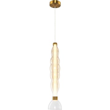 LED Lestenec na vrvici LUCCO LED/18W/230V pr. 15 cm zlata