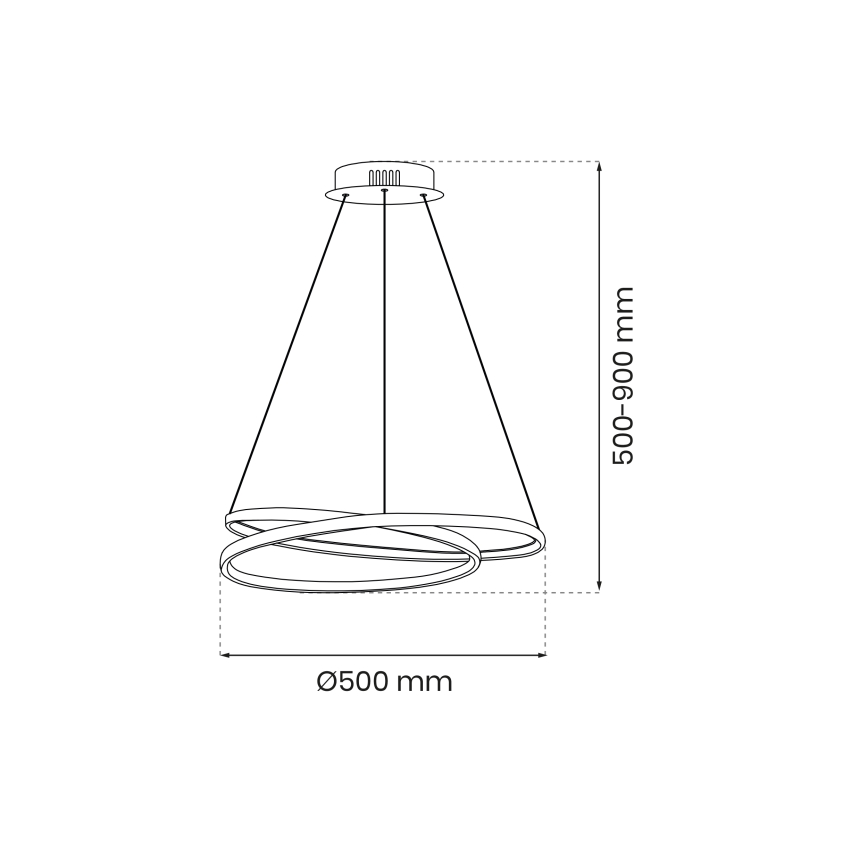 LED Lestenec na vrvici LUCERO LED/48W/230V sijajni krom