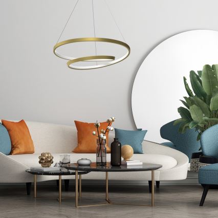 LED Lestenec na vrvici LUCERO LED/48W/230V zlata