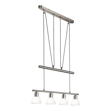 LED Lestenec na vrvici MATTES 4xE14/4W/230V 3000K sijajni krom