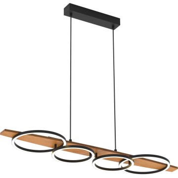LED lestenec na vrvici MELISA LED/35W/230V borovica