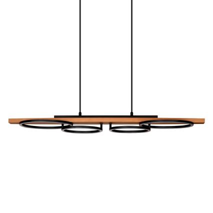 LED lestenec na vrvici MELISA LED/35W/230V borovica