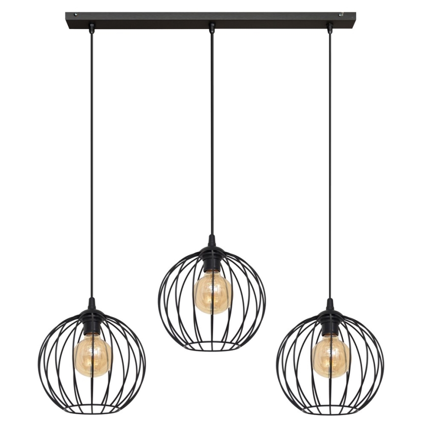 LED Lestenec na vrvici MERCURE 3xE27/15W/230V
