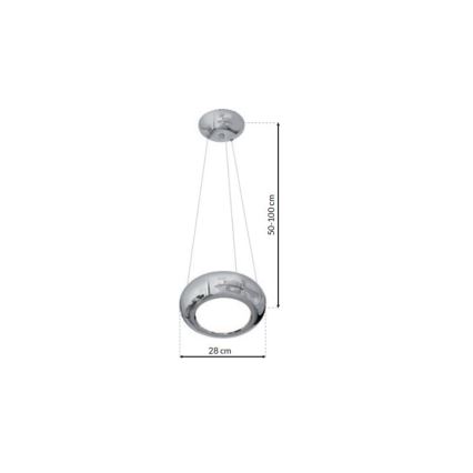 LED Lestenec na vrvici MERCURIO 1xLED/12W/230V