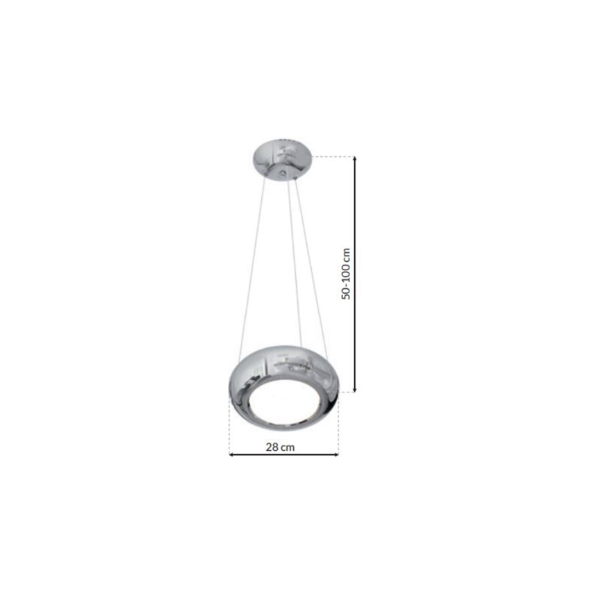 LED Lestenec na vrvici MERCURIO 1xLED/12W/230V
