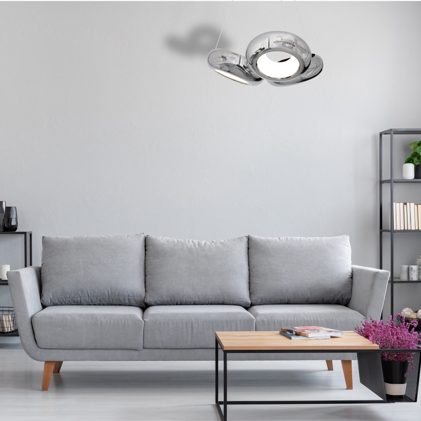 LED Lestenec na vrvici MERCURIO 3xLED/12W/230V