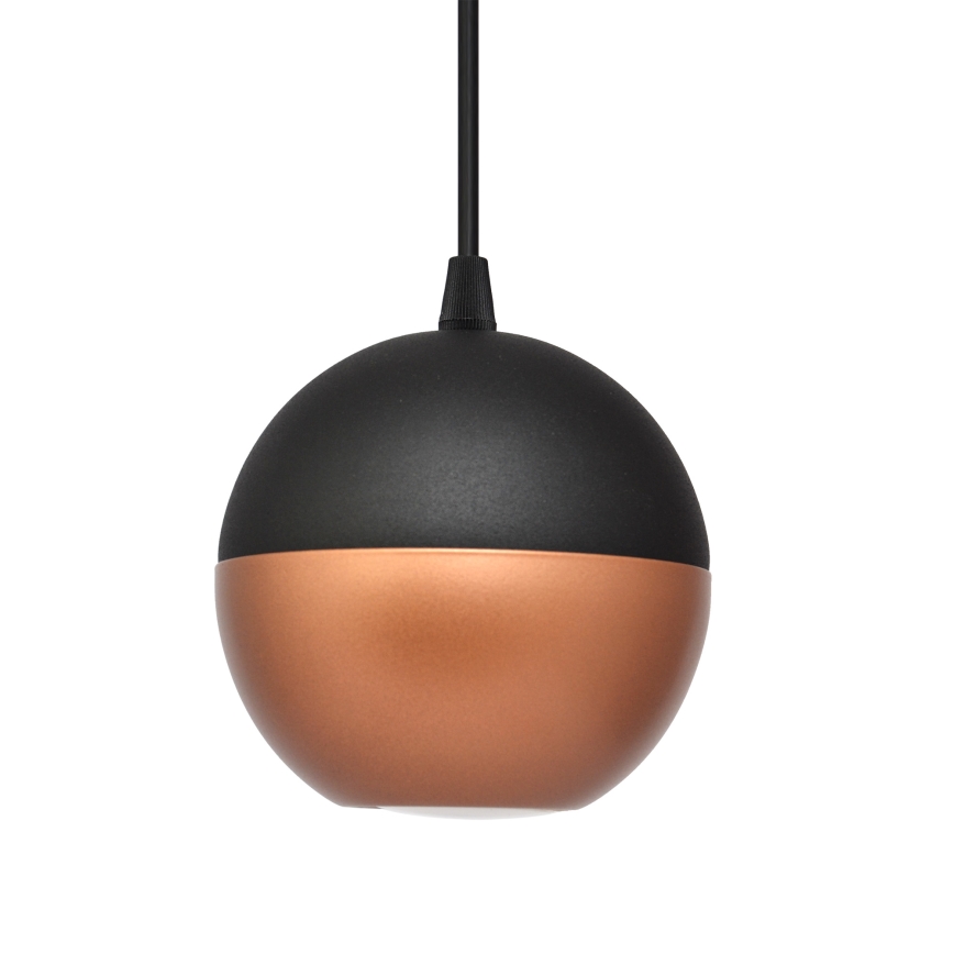 LED Lestenec na vrvici MIDWAY 3xGU10/4,8W/230V črna/baker
