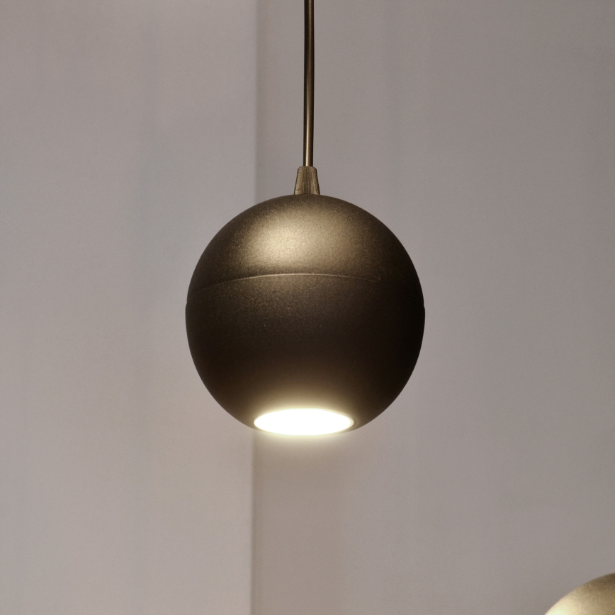 LED Lestenec na vrvici MIDWAY 4xGU10/4,8W/230V črna
