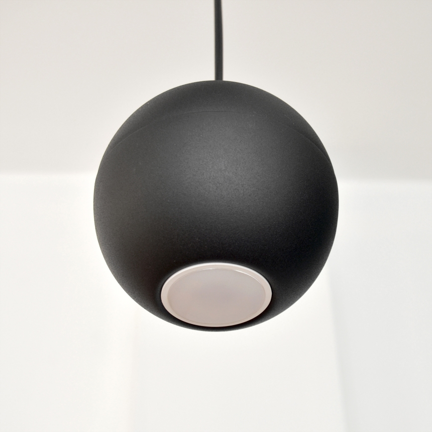 LED Lestenec na vrvici MIDWAY 4xGU10/4,8W/230V črna