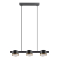 LED Lestenec na vrvici MIRELLA 3xGX53/6W/230V črna