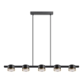 LED Lestenec na vrvici MIRELLA 5xGX53/6W/230V črna