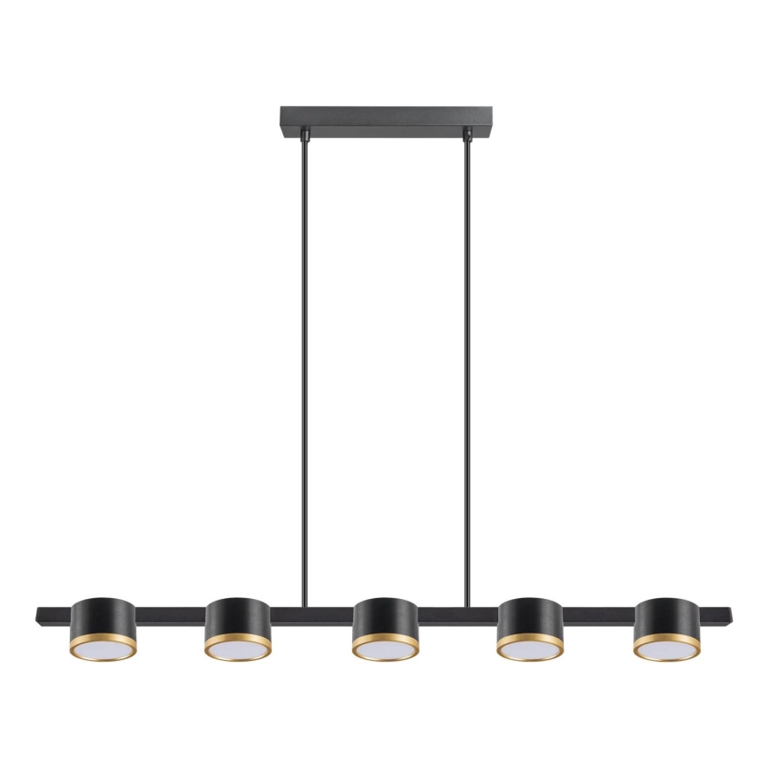 LED Lestenec na vrvici MIRELLA 5xGX53/6W/230V črna