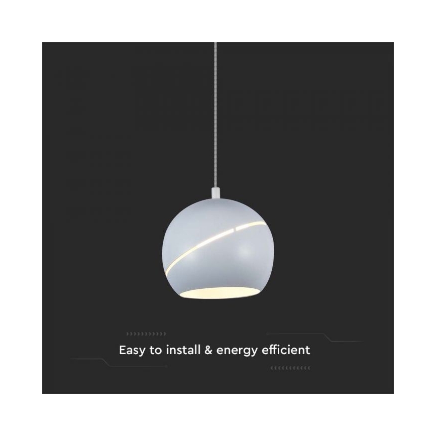 LED Lestenec na vrvici na dotik LED/8,5W/230V 3000K bela