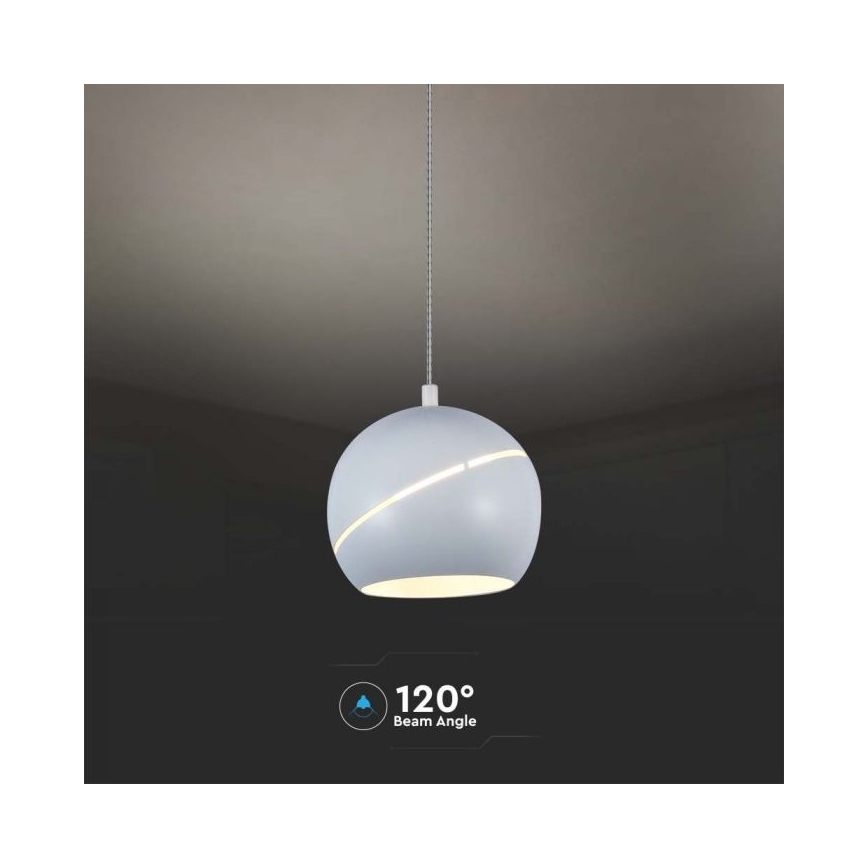 LED Lestenec na vrvici na dotik LED/8,5W/230V 3000K bela